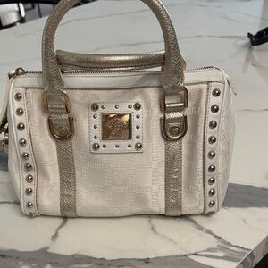 Versace white silver/gold Boston Medusa bag